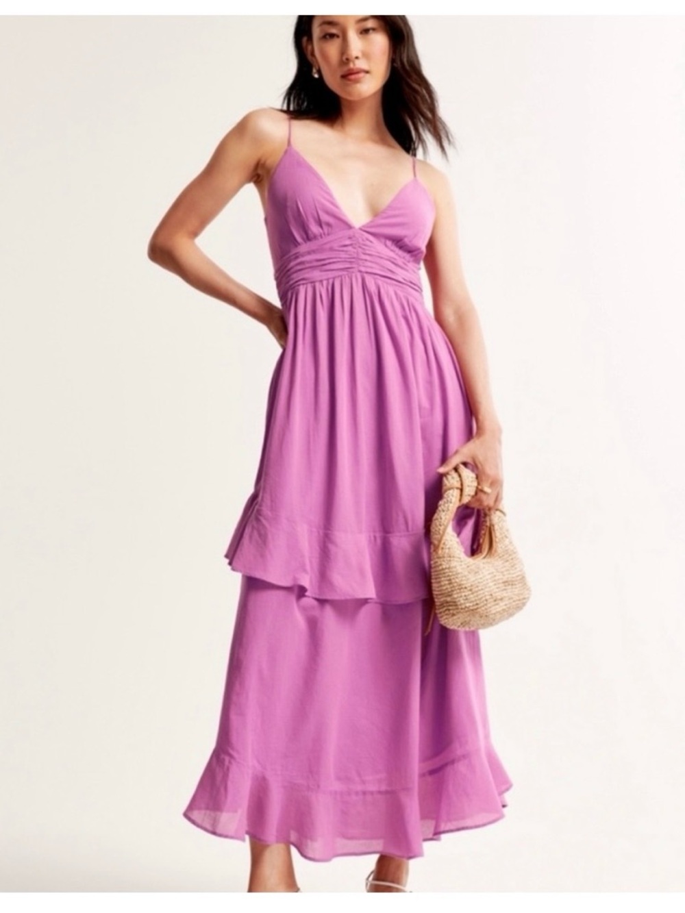 Abercrombie & Fitch Lilac Maxi Dress